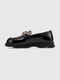 Чорні лаковані туфлі з екошкіри, декоровані металевою пряжкою з ведмедиком | 6818987 | фото 3