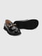 Чорні лаковані туфлі з екошкіри, декоровані металевою пряжкою з ведмедиком | 6818987 | фото 5