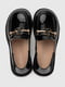 Чорні лаковані туфлі з екошкіри, декоровані металевою пряжкою з ведмедиком | 6818987 | фото 8
