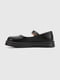 Чорні туфлі з екошкіри, декоровані металевою пряжкою | 6818991 | фото 3