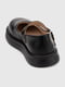Чорні туфлі з екошкіри, декоровані металевою пряжкою | 6818991 | фото 7