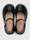 Чорні туфлі з екошкіри, декоровані металевою пряжкою | 6818991 | фото 8