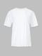 Біла футболка з декоративно обробленим низом та рукавами | 6819019 | фото 8
