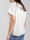 Біла футболка зі спущеною лінією плеча та капюшоном | 6819020 | фото 3