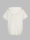 Біла футболка зі спущеною лінією плеча та капюшоном | 6819020 | фото 8