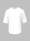 Біла футболка з асиметричним заокругленим низом | 6819021 | фото 7