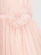 Сукня персикова з фатином та принтом | 6819056 | фото 10