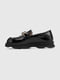 Чорні туфлі з екошкіри, декоровані металевою пряжкою з ведмедиком | 6819097 | фото 3