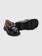 Чорні туфлі з екошкіри, декоровані металевою пряжкою з ведмедиком | 6819097 | фото 5