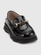 Чорні туфлі з екошкіри, декоровані металевою пряжкою з ведмедиком | 6819097 | фото 6