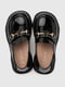 Чорні туфлі з екошкіри, декоровані металевою пряжкою з ведмедиком | 6819097 | фото 8