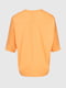 Помаранчева футболка з асиметричним заокругленим низом | 6819146 | фото 10