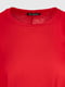Червона футболка з асиметричним заокругленим низом | 6819150 | фото 2