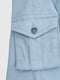 Блакитні подовжені шорти з накладними кишенями | 6819169 | фото 4