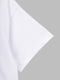 Біла футболка з розрізами по боках та видавленим малюнком | 6819212 | фото 5