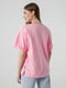 Рожева футболка з розрізами по боках | 6819221 | фото 3