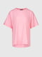 Рожева футболка з розрізами по боках | 6819221 | фото 7