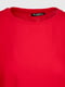 Червона футболка вільного крою з підвернутими рукавами та розрізами по боках | 6819239 | фото 9