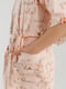Комплект персикового кольору: халат та сорочка | 6819358 | фото 5