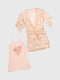 Комплект персикового кольору: халат та сорочка | 6819358 | фото 10