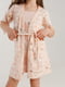 Комплект персикового кольору: халат та сорочка | 6819358 | фото 2