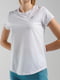Білаа спортивна футболка з логотипом бренду | 6819474 | фото 2