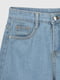 Короткі джинсові шорти блакитного кольору з підворотом | 6819521 | фото 2