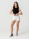 Короткі джинсові шорти білого кольору з підворотом | 6819535 | фото 5