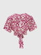 Блуза-топ з V-подібним вирізом рожева в принт | 6819536 | фото 10