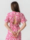 Блуза-топ з V-подібним вирізом рожева в принт | 6819536 | фото 5