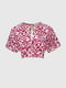 Блуза-топ з V-подібним вирізом рожева в принт | 6819536 | фото 8