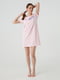 Нічна сорочка бавовняна рожева з принтом | 6819547 | фото 6