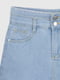 Короткі джинсові шорти блакитного кольору з підворотом | 6819567 | фото 7