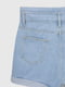 Короткі джинсові шорти блакитного кольору з підворотом | 6819567 | фото 8