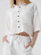 Костюм білий: укорочена сорочка та штани | 6819570 | фото 6