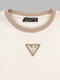 Укорочена футболка молочного кольору з логотипом бренду | 6819572 | фото 8