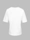 Біла футболка з V-образним вирізом, декорована джинсовою кишенею | 6819591 | фото 10
