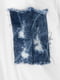 Біла футболка з V-образним вирізом, декорована джинсовою кишенею | 6819591 | фото 9