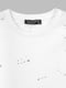 Укорочена біла футболка у серебристий принт | 6819592 | фото 10