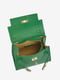 Зелена шкіряна сумка через плече | 6820384 | фото 4