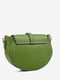 Зелена шкіряна сумка через плече | 6820399 | фото 3