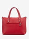 Красная кожаная сумка-тоут с длинным ремешком | 6820461 | фото 3