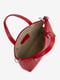 Красная кожаная сумка-тоут с длинным ремешком | 6820461 | фото 4