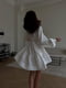 Біла сукня вільного фасону з широкою оборкою | 6820508 | фото 3
