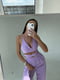 Фіолетовий костюм-трійка: топ, сорочка та штани-палаццо | 6820559 | фото 2