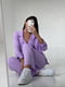 Фіолетовий костюм-трійка: топ, сорочка та штани-палаццо | 6820559 | фото 4