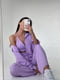 Фіолетовий костюм-трійка: топ, сорочка та штани-палаццо | 6820559 | фото 5