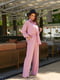 Рожевий костюм: сорочка оверсайз та широкі штани | 6820601 | фото 2