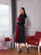 Червоно-чорна А-силуетна сукня-міді “на запа́х” | 6821141 | фото 7