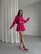Рожевий вельветовий костюм: укорочений жакет та вільна міні-спідниця | 6821149 | фото 6